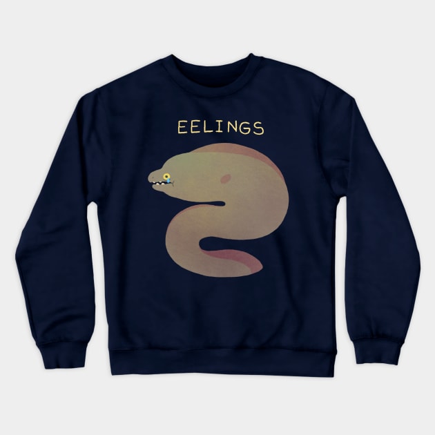 Eelings Crewneck Sweatshirt by paperbeatsscissors